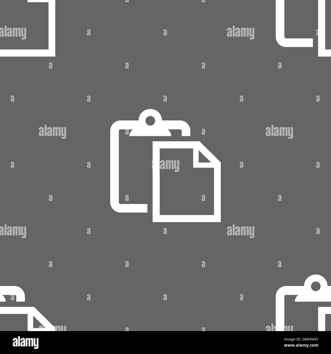 Edit document sign icon. Seamless pattern on a gray background. Vector ...