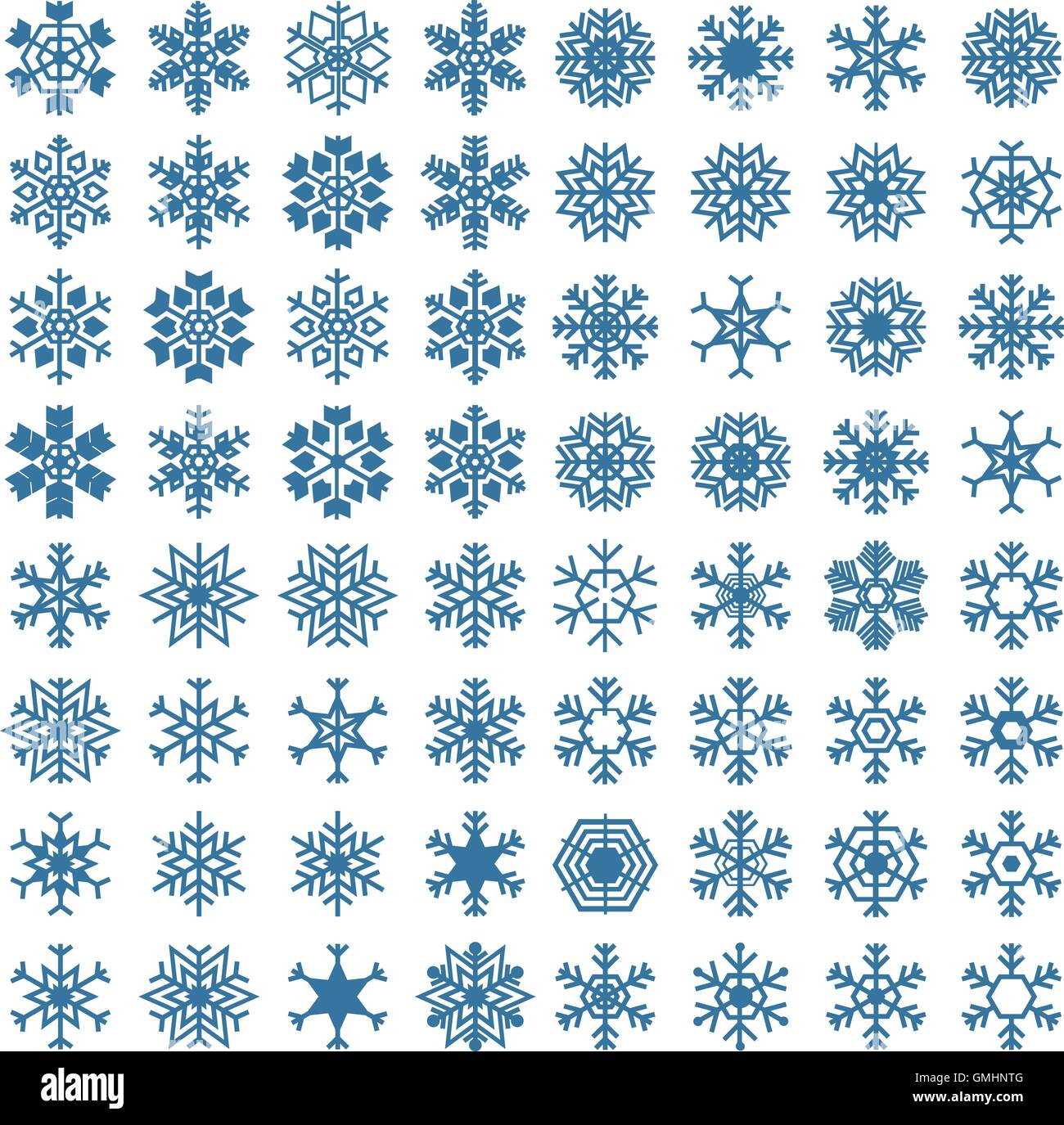 Set of snowflakes, vector illustration Stock Vector Image & Art - Alamy