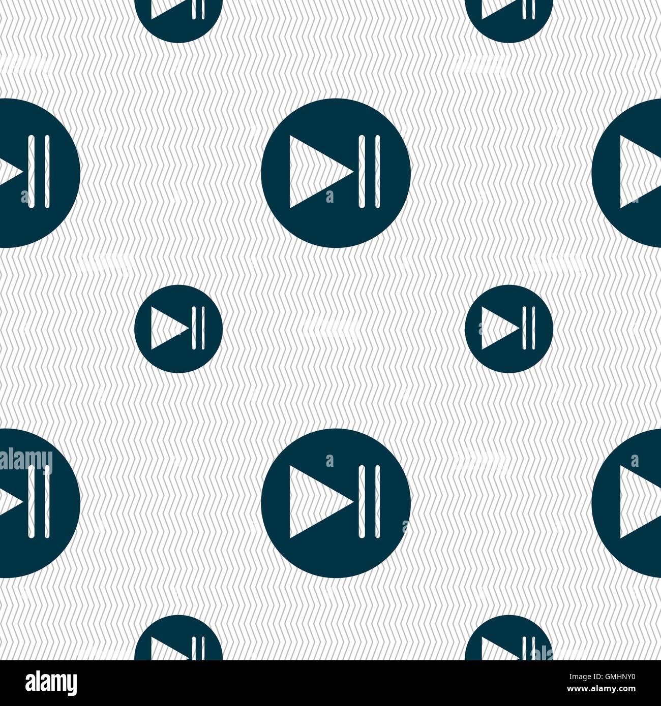 play button icon. Seamless pattern with geometric texture. Vector Stock ...