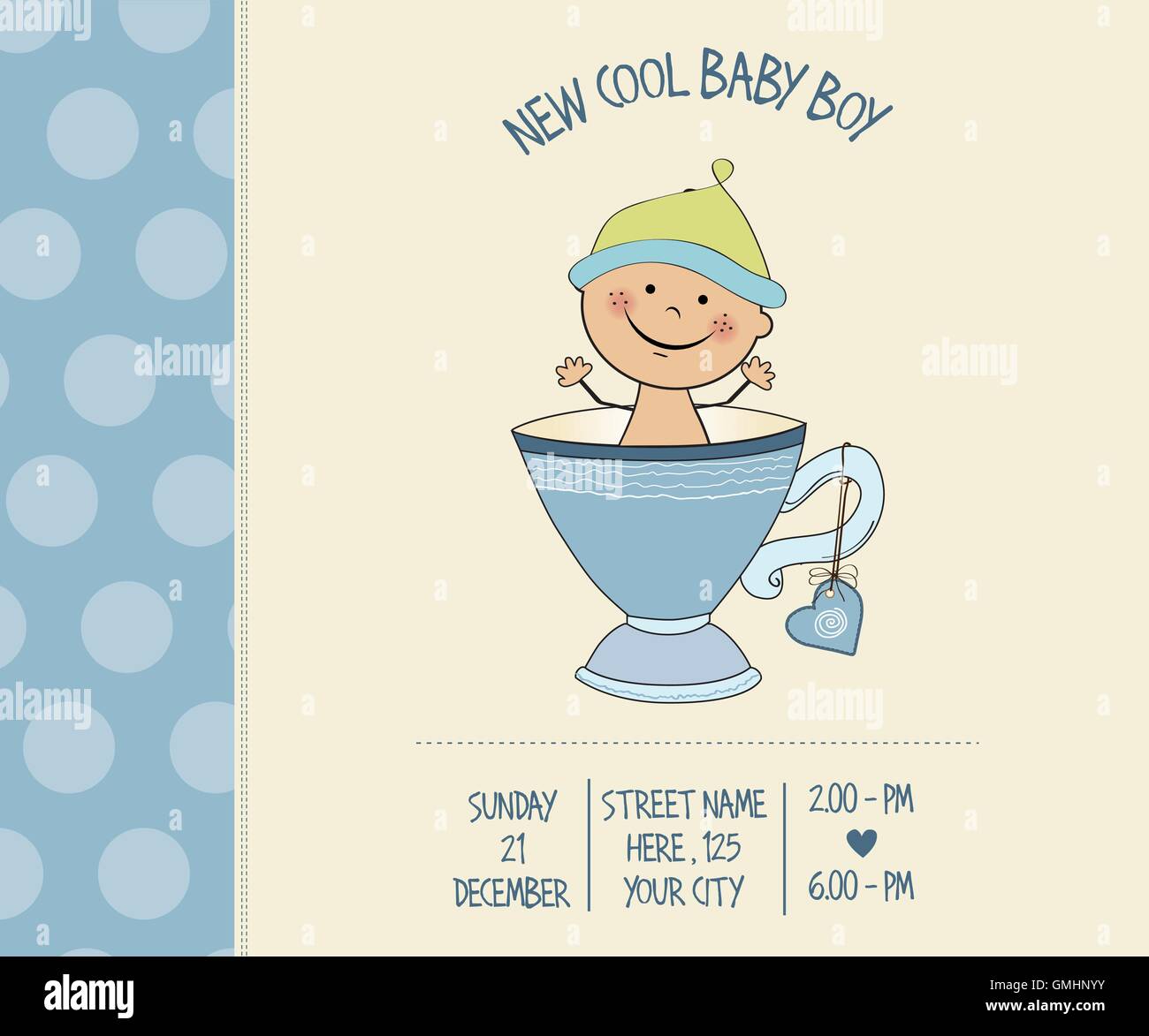 baby boy shower card Stock Vector Image &amp; Art - Alamy
