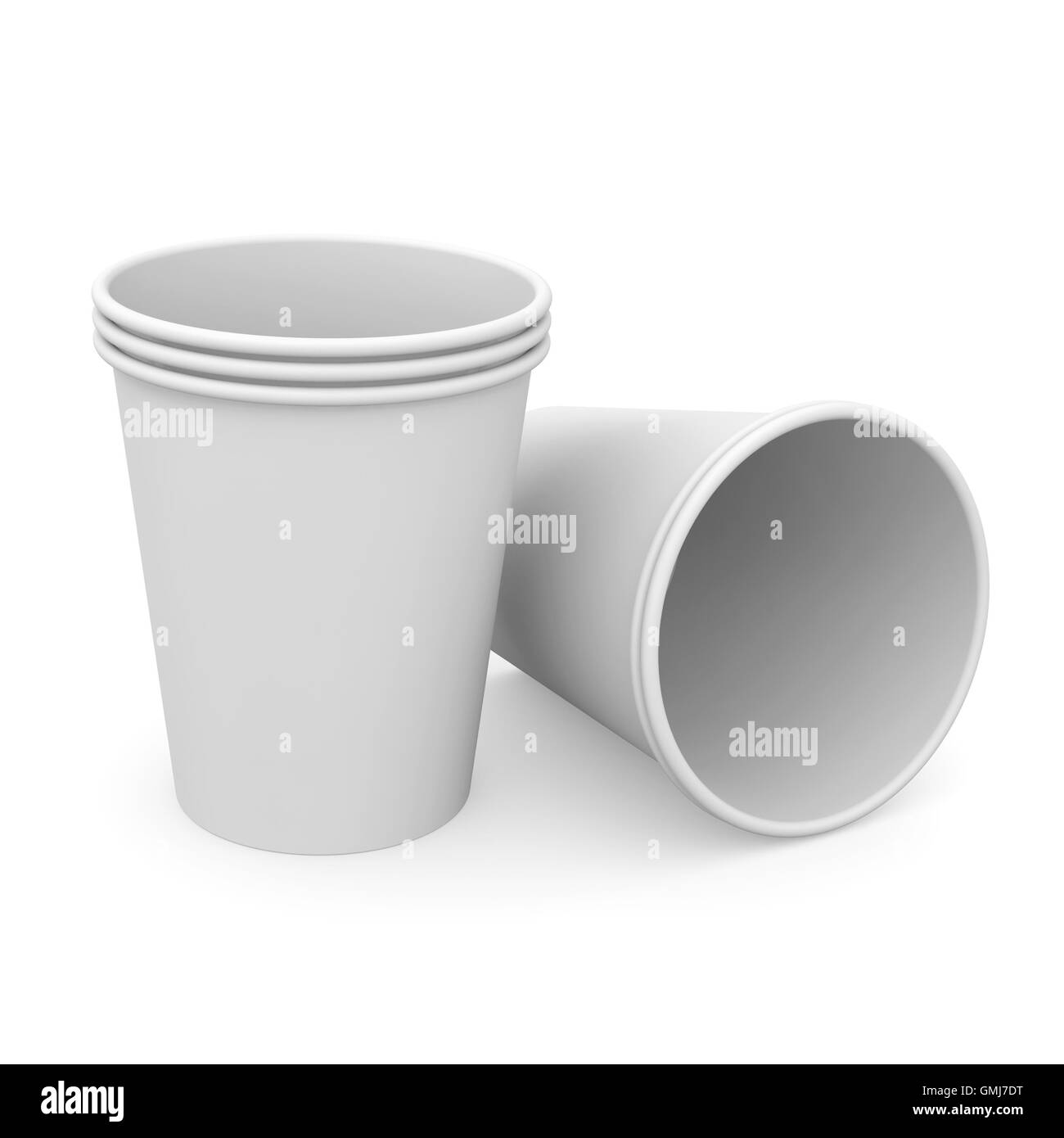 Group of white paper cups Stock Photo Alamy