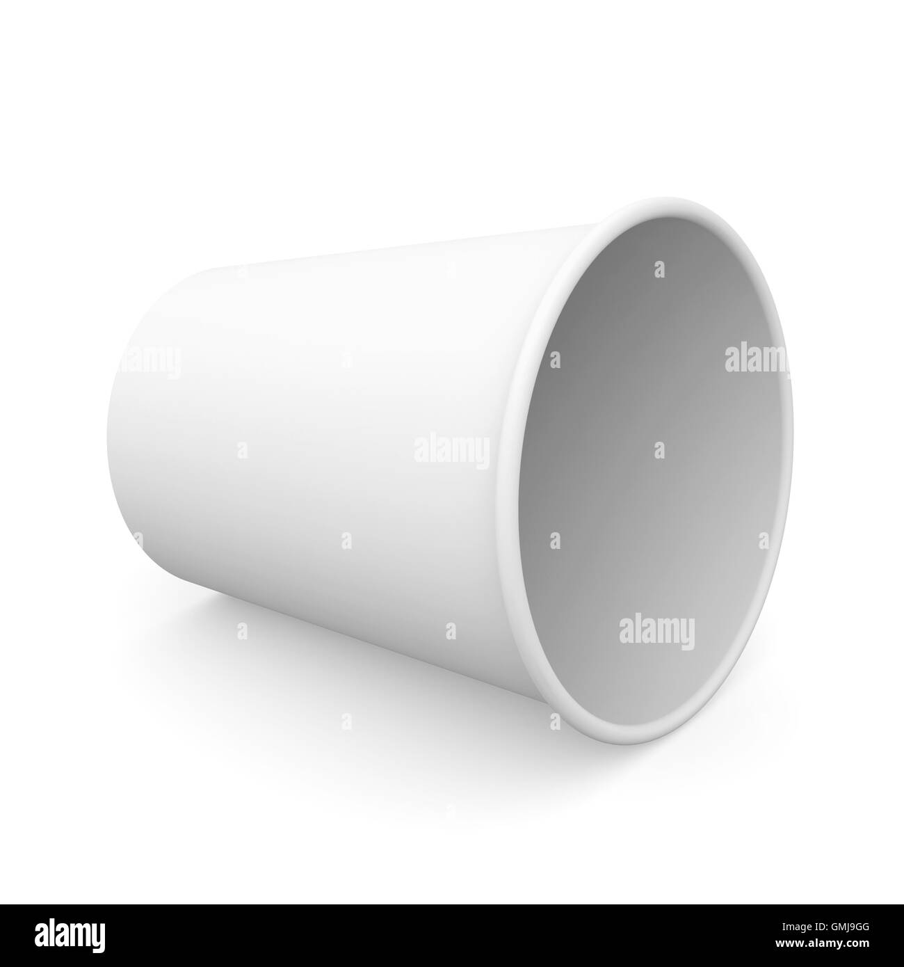 Lying white paper cup Stock Photo - Alamy