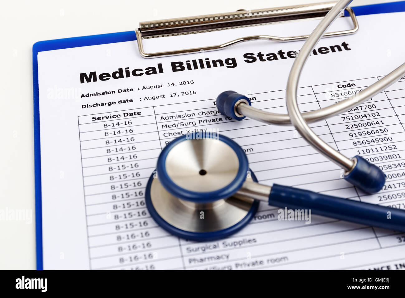 Medical cost concept with stethoscope Stock Photo Alamy