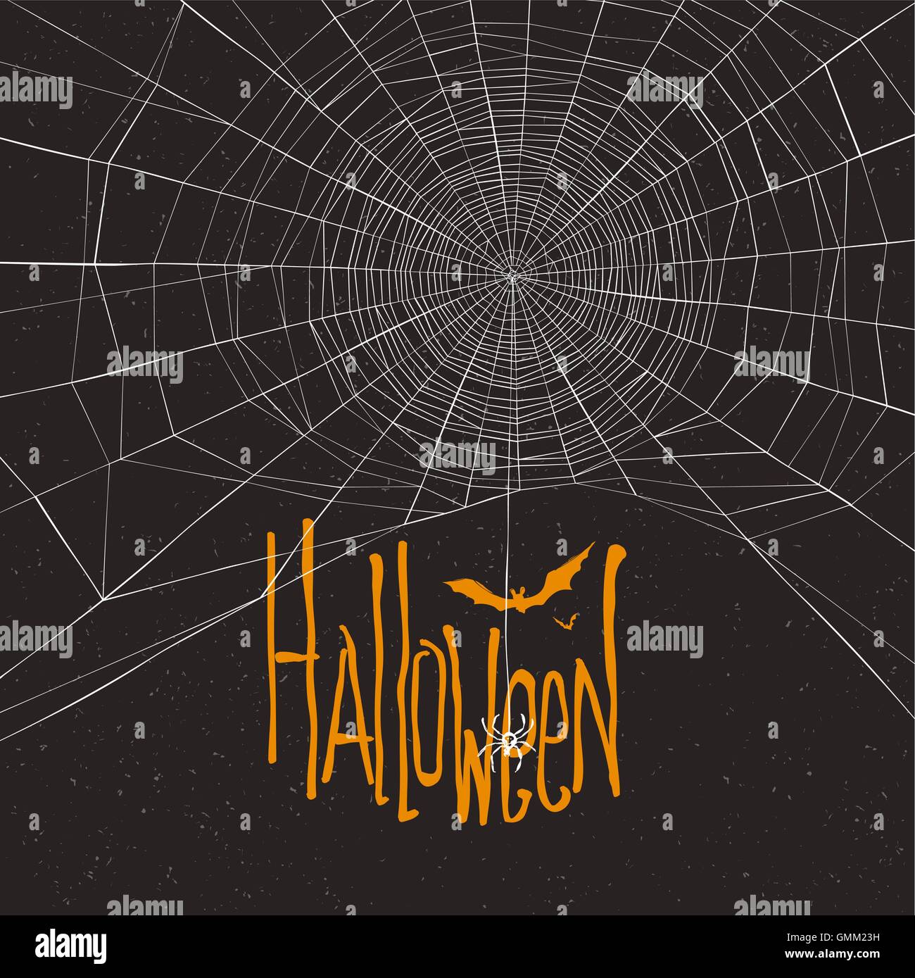 Halloween themed background with spider web and text Stock Vector Image ...