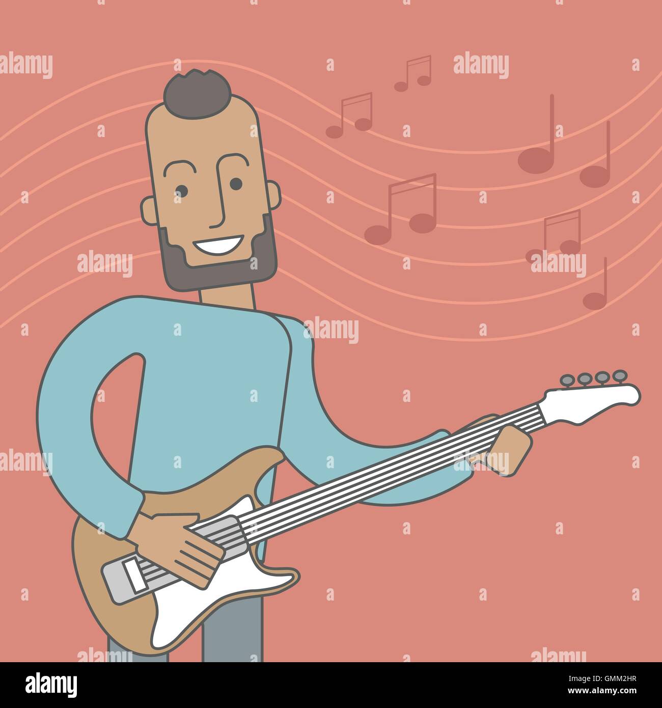 Musician playing electric guitar Stock Vector Image & Art Alamy