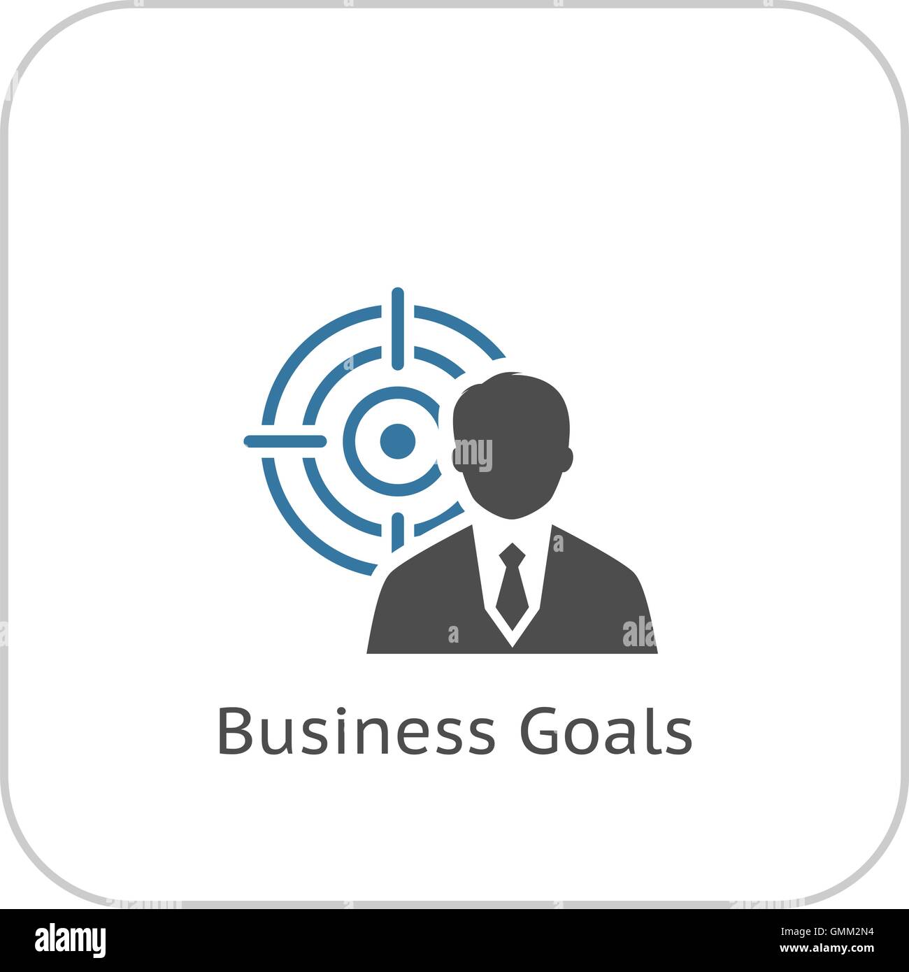 Business Goals Icon. Flat Design. Stock Vector