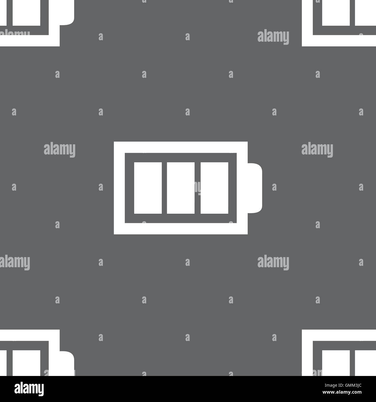 Battery fully charged sign icon. Electricity symbol. Seamless pattern ...