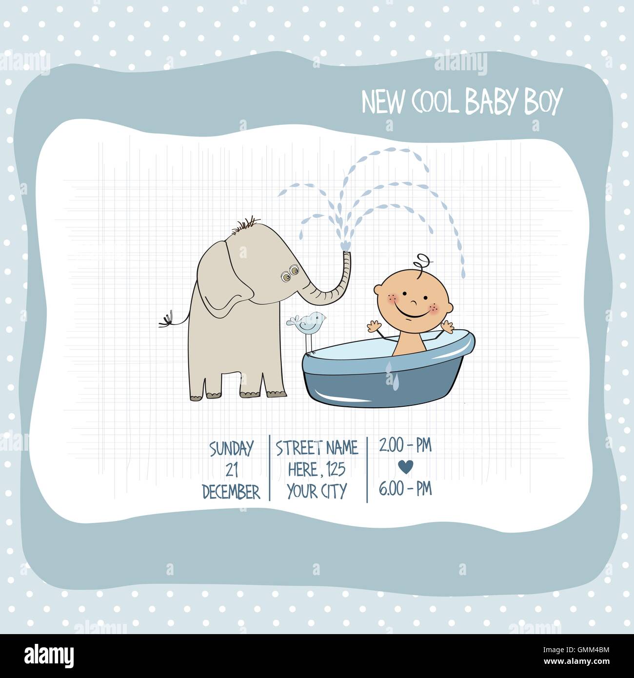 baby boy shower card Stock Vector Image &amp; Art - Alamy