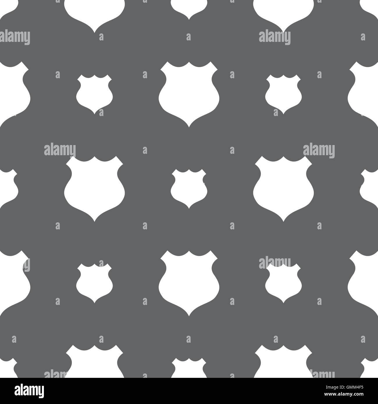 shield icon sign. Seamless pattern on a gray background. Vector Stock ...