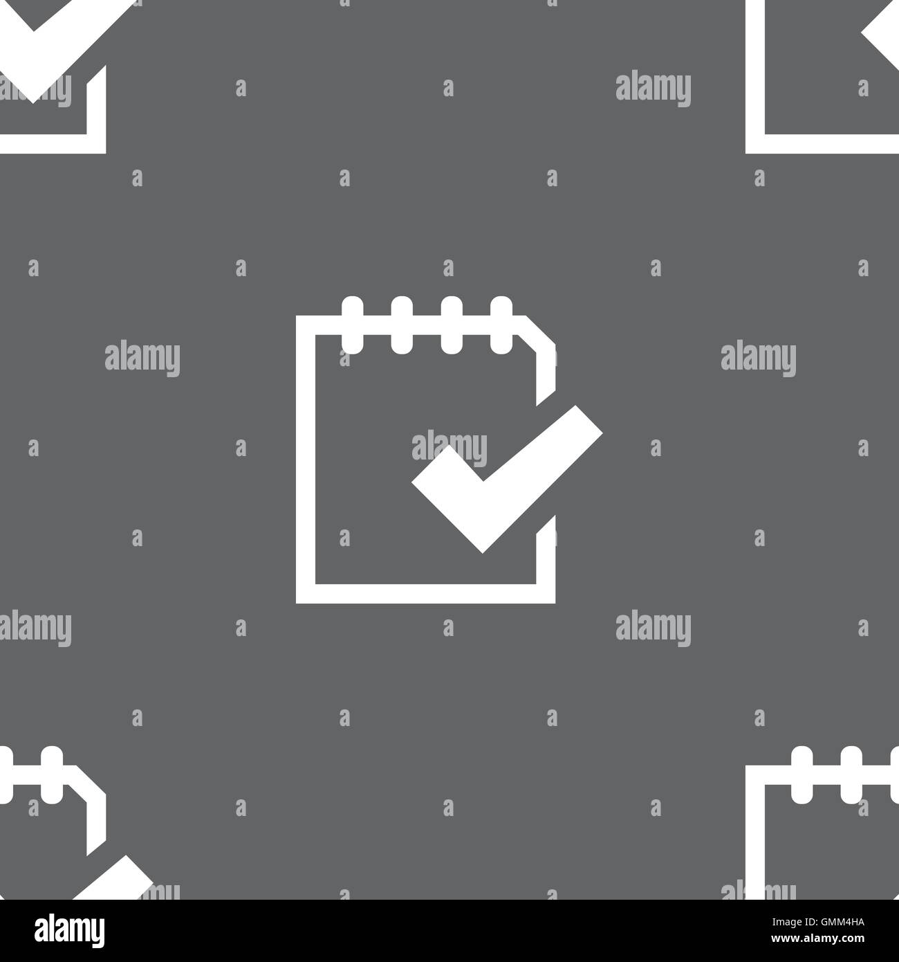 Edit document sign icon. Seamless pattern on a gray background. Vector ...