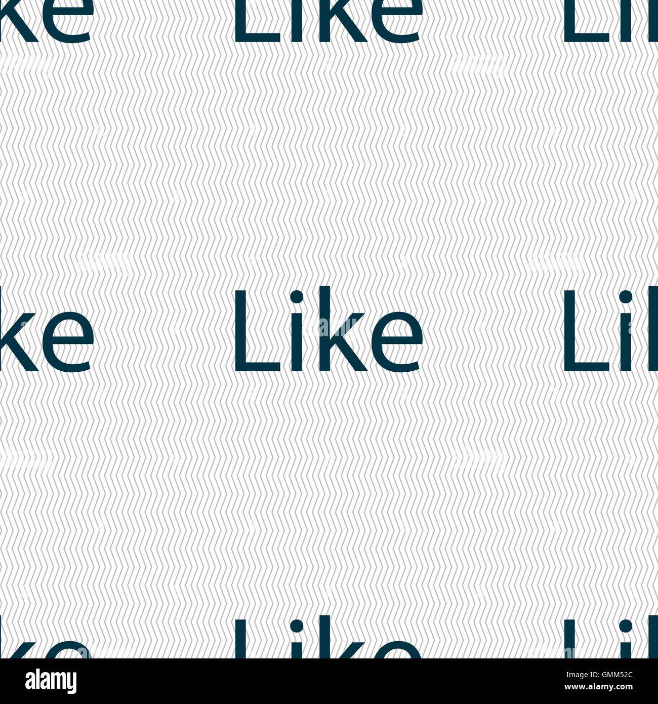 Like sign icon. Seamless abstract background with geometric shapes ...