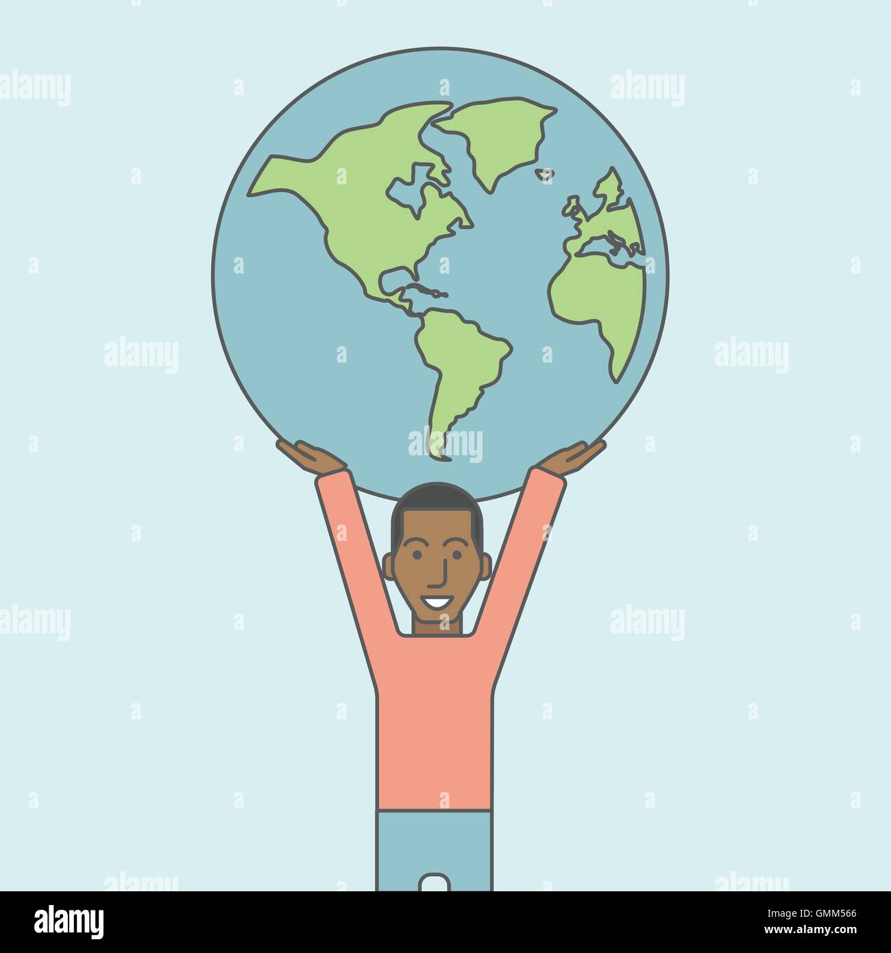 Businessman hand holding earth globe Stock Vector Images - Alamy