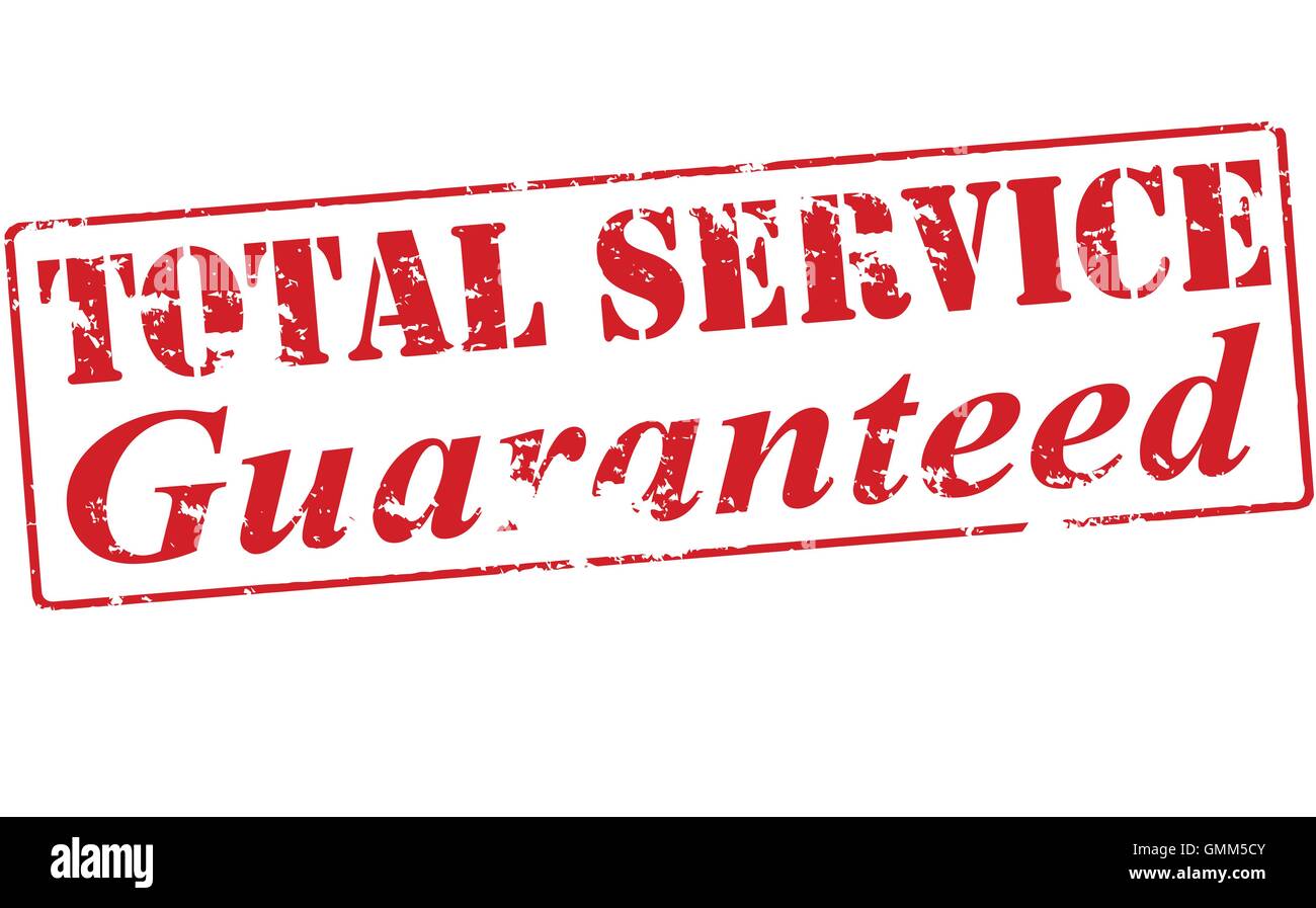 Total service guaranteed Stock Vector