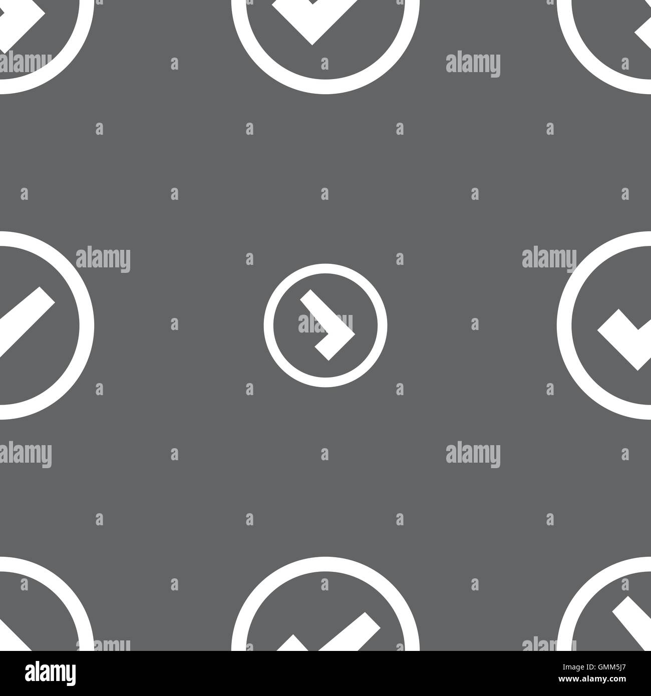Check mark sign icon . Confirm approved symbol. Seamless pattern on a ...