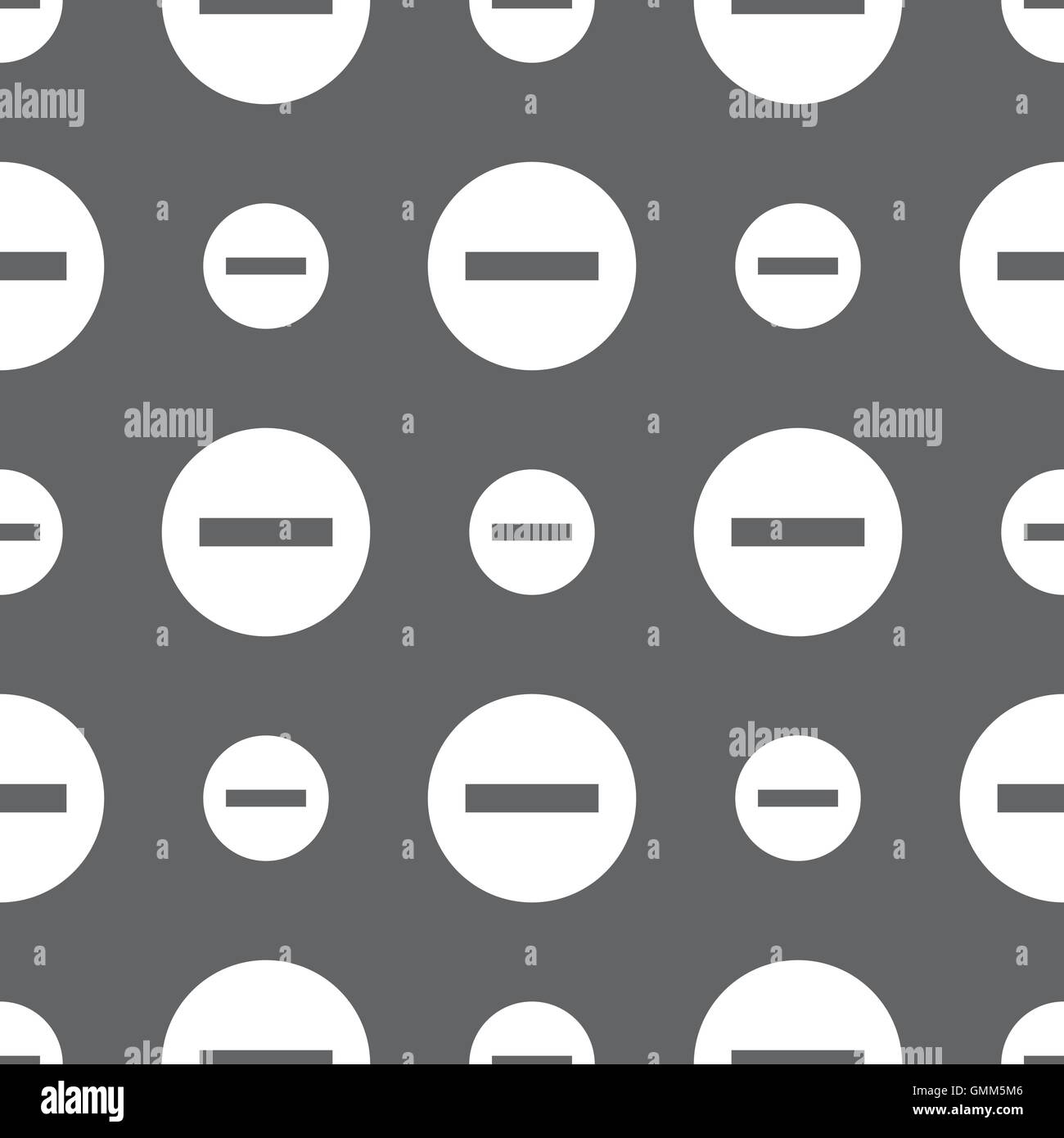 Stop sign icon. Prohibition symbol. No sign. Seamless pattern on a gray ...