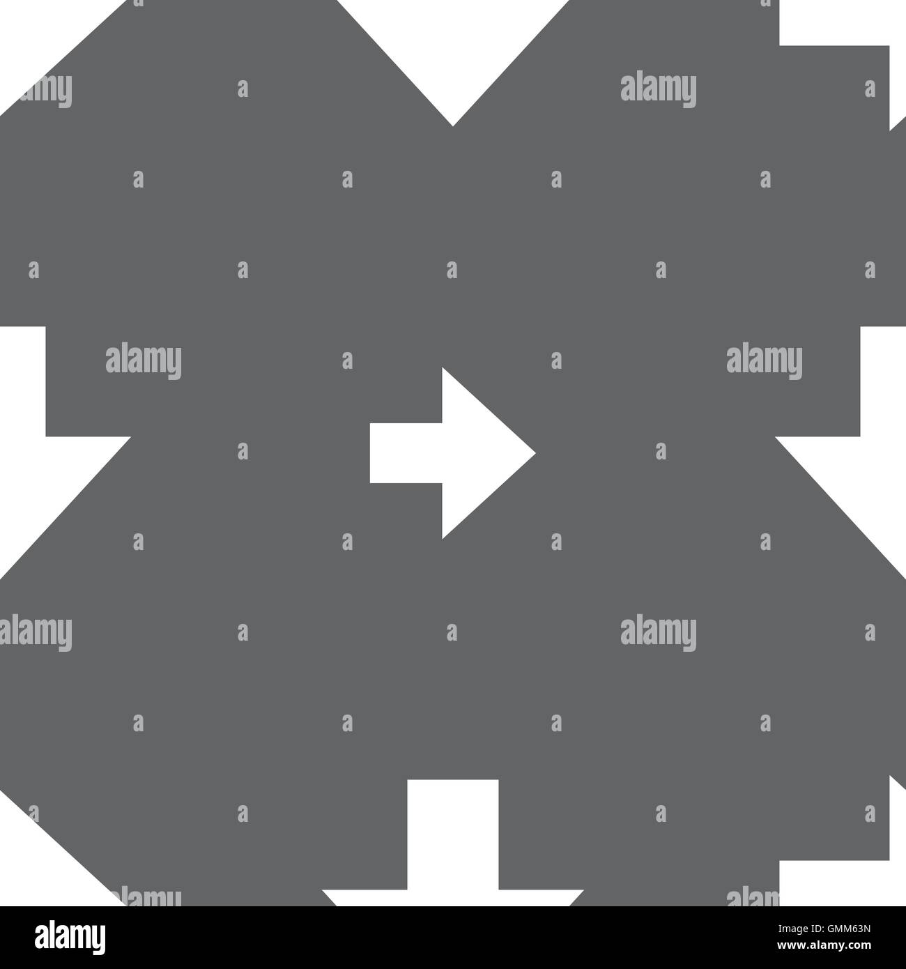 Download sign. Downloading flat icon. Load label. Seamless pattern on a gray background. Vector Stock Vector