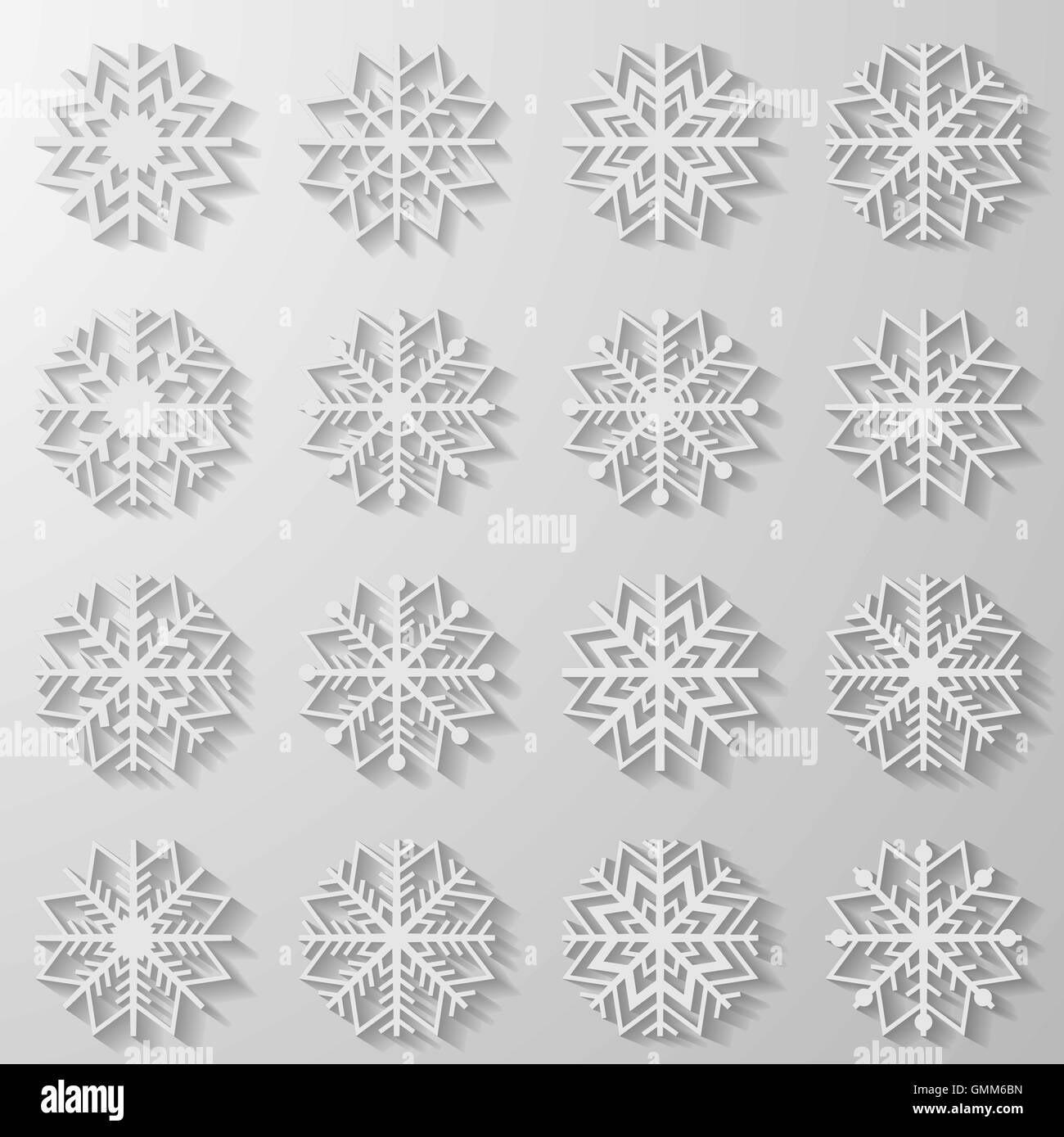 Set of snowflakes, vector illustration Stock Vector Image & Art - Alamy