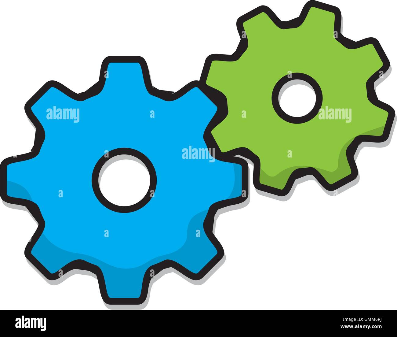 green and blue gears Stock Vector Image & Art - Alamy