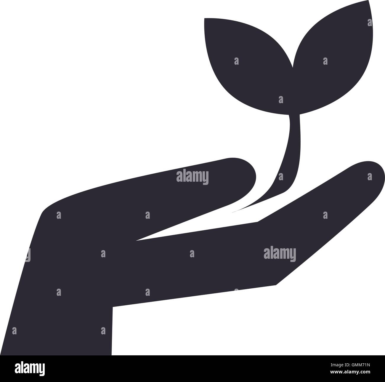hand leaves ecology Stock Vector Image & Art - Alamy