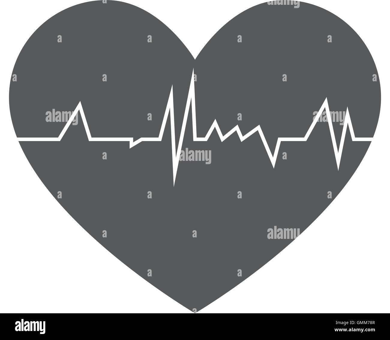White heart pulsating rhythm hi-res stock photography and images - Alamy