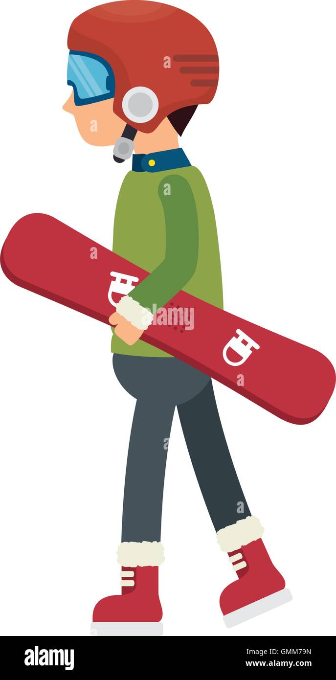 boy cartoon snowboard Stock Vector Image & Art - Alamy