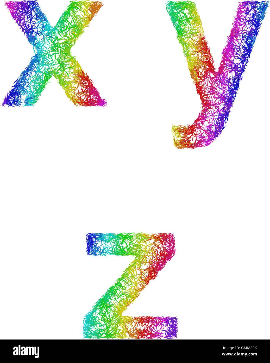 Rainbow letters hi-res stock photography and images - Alamy