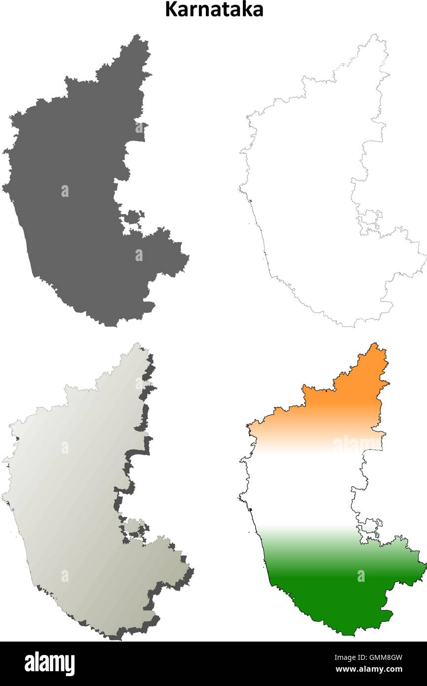 Karnataka Map With Colour Karnataka Map High Resolution Stock Photography And Images - Alamy