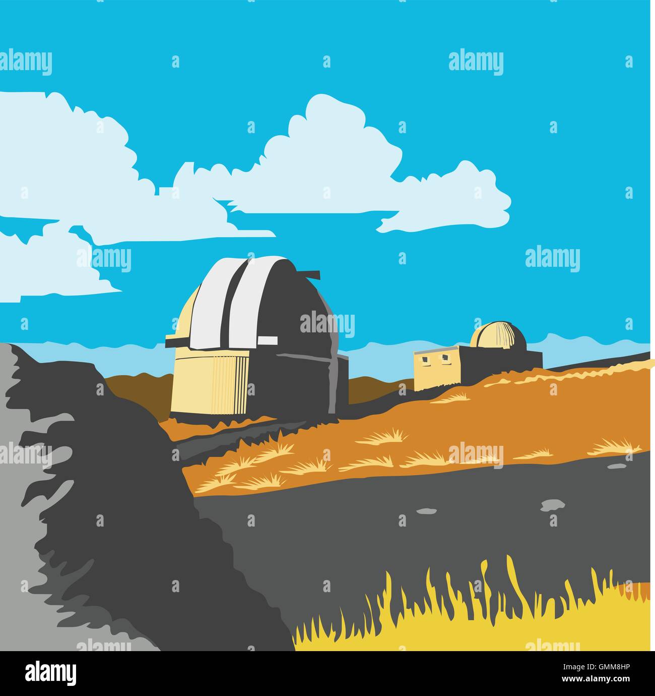 Mount john observatory Stock Vector Images - Alamy
