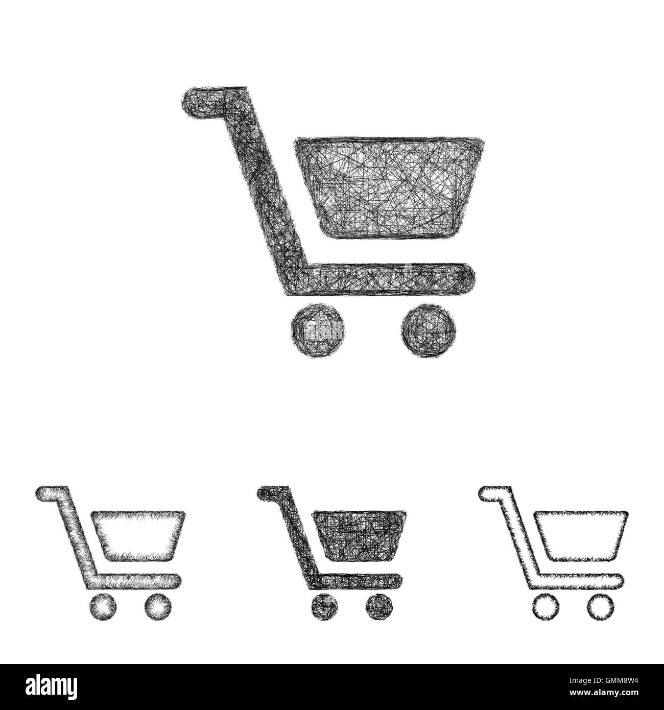 Sketch icon  shopping cart Shopping cart icon in doodle sketch lines  buying ecommerce  CanStock