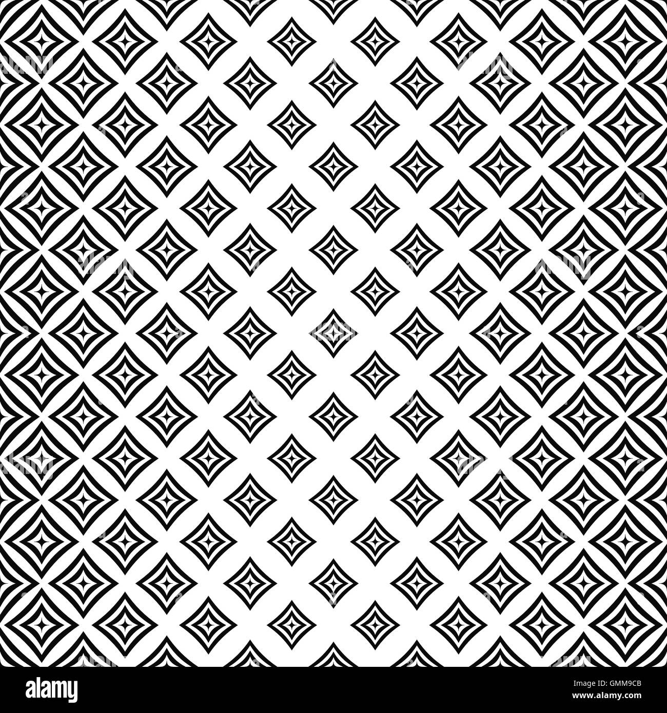 Seamless monochrome angular curved square pattern Stock Vector Image ...