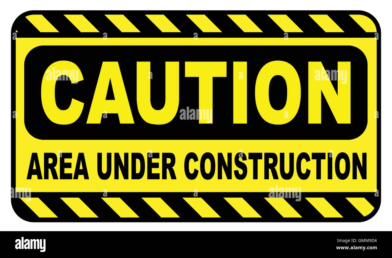 Caution Area Under Construction Stock Vector