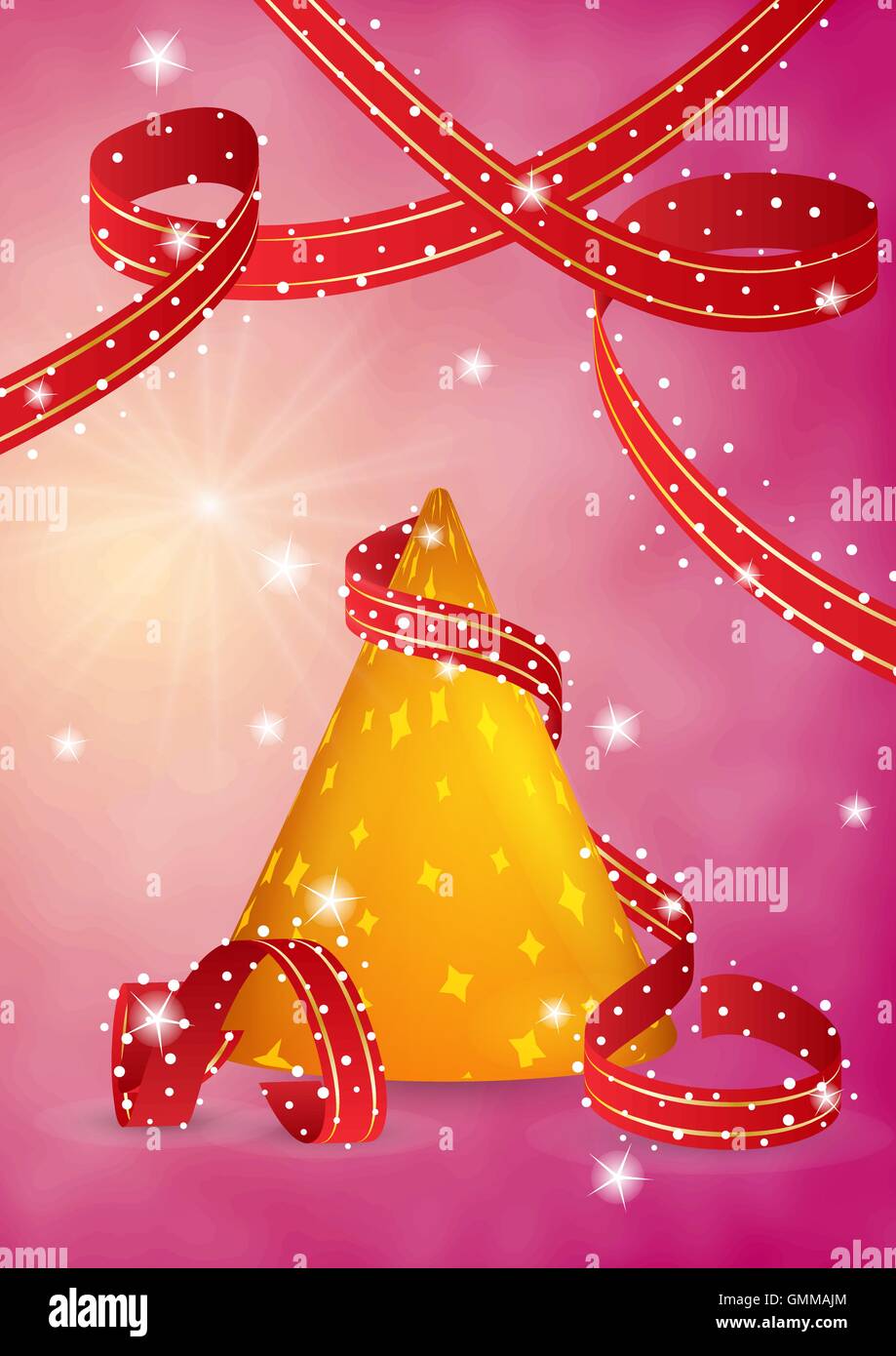 party hat and ribbons Stock Vector Image & Art Alamy