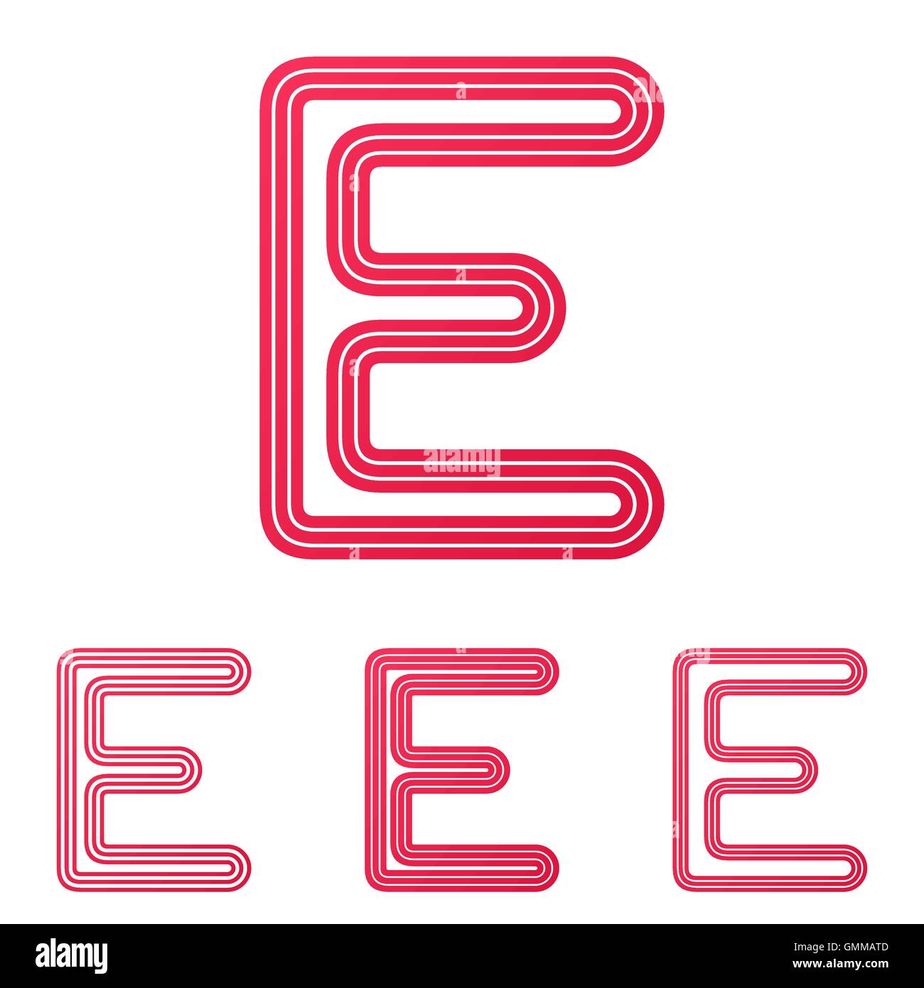 Crimson line e logo design set Stock Vector Image & Art - Alamy