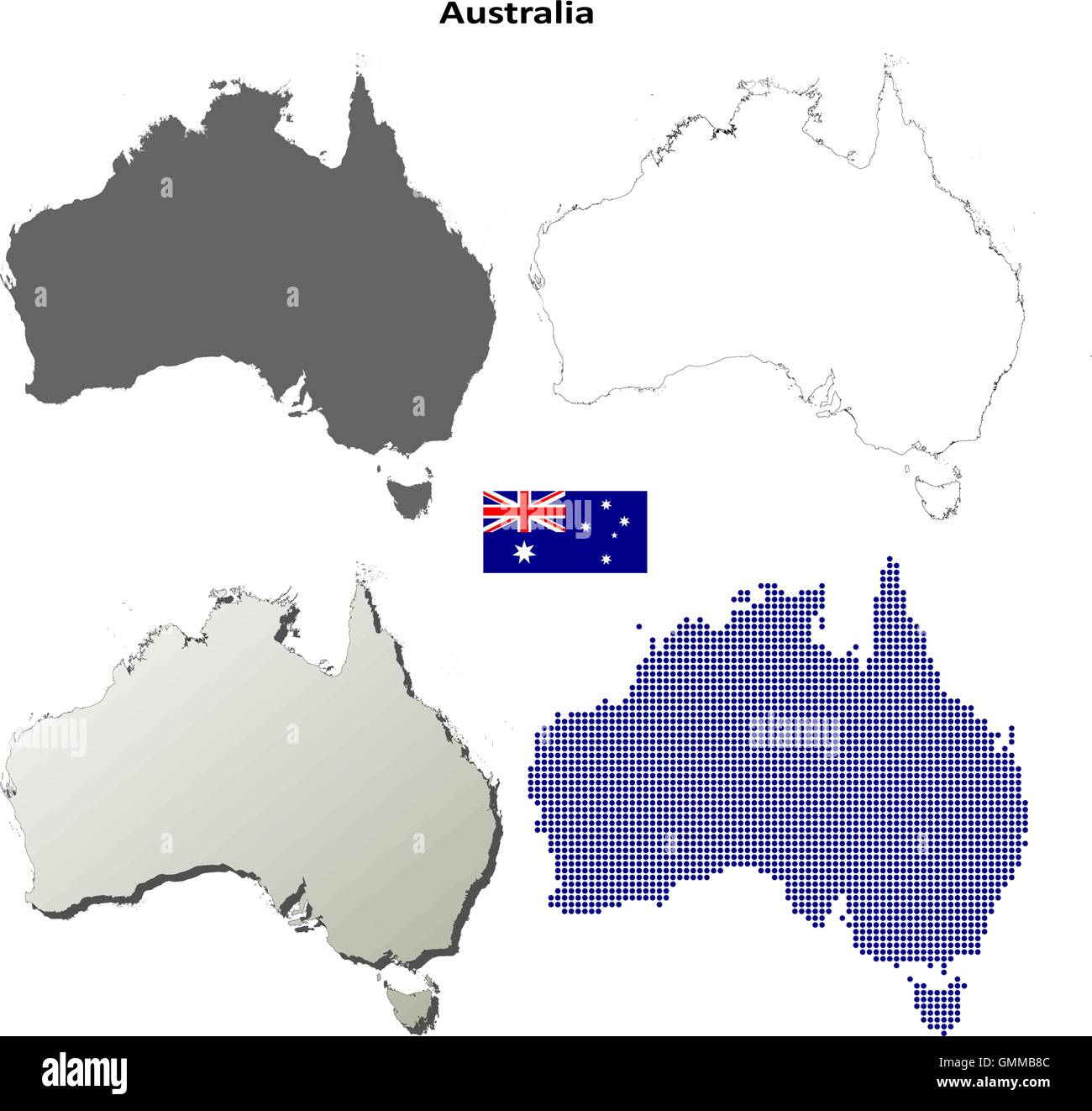 Australia outline map set Stock Vector Image & Art - Alamy