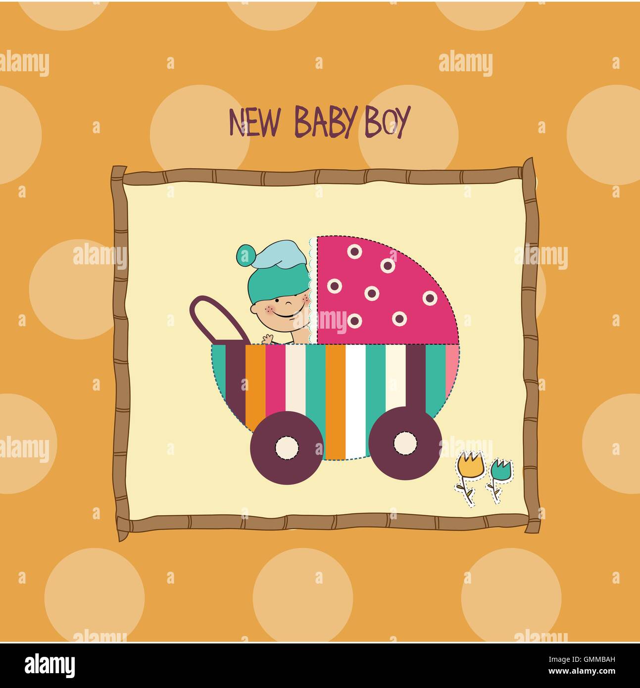 baby boy shower card Stock Vector Image & Art - Alamy