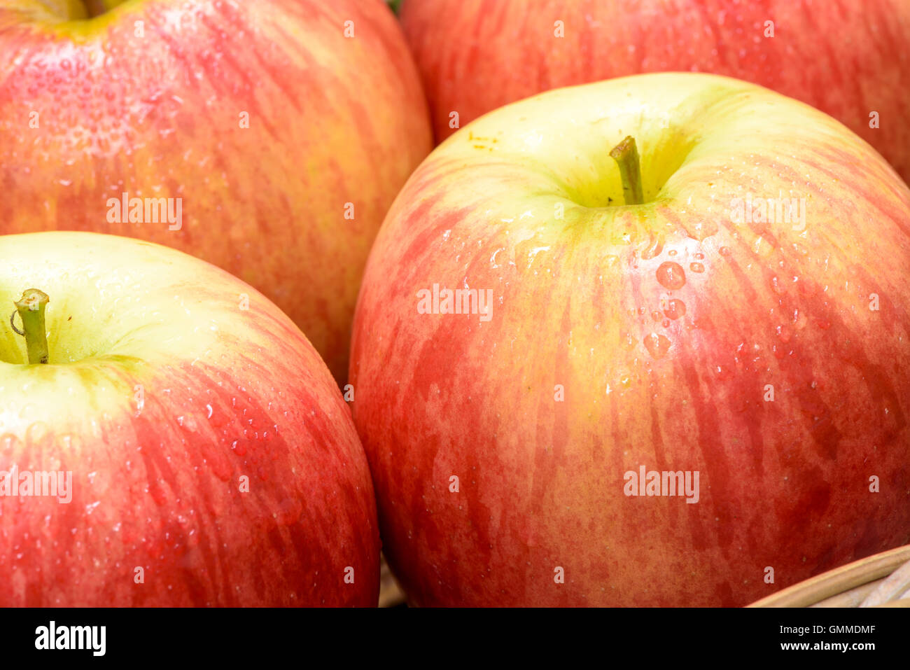 Red apple fruits Stock Photo Alamy