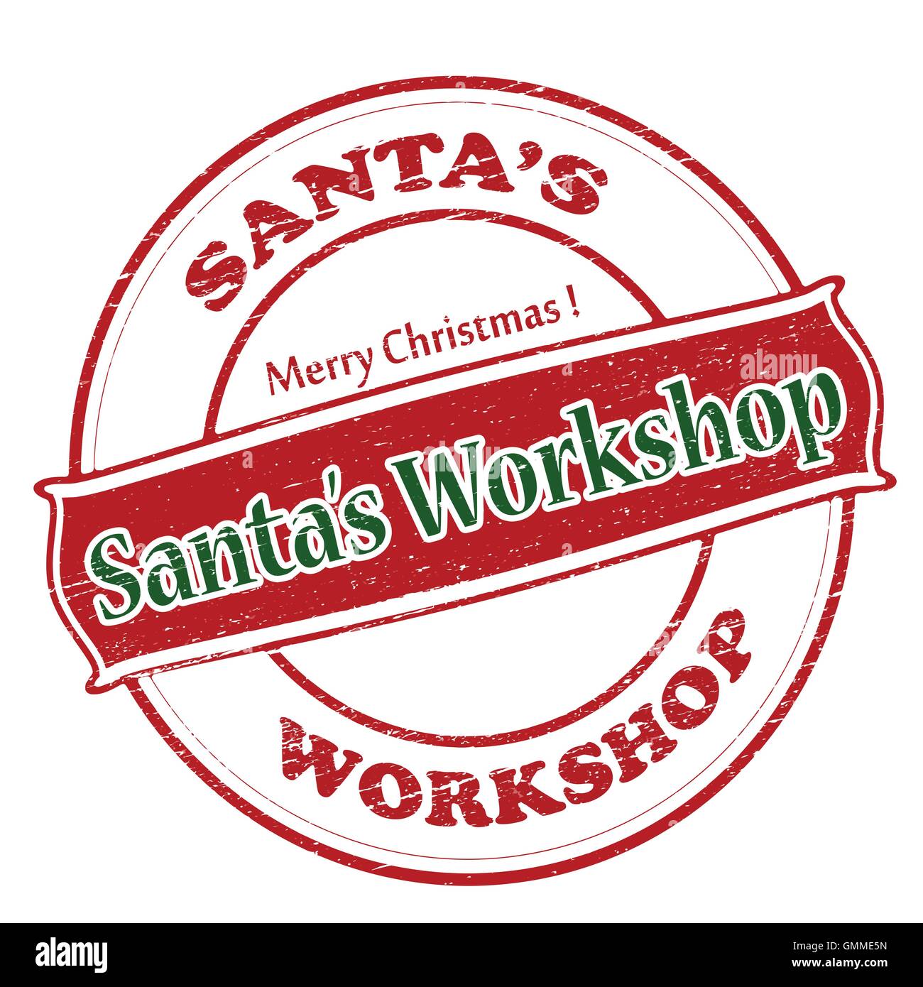 Santa workshop Stock Vector