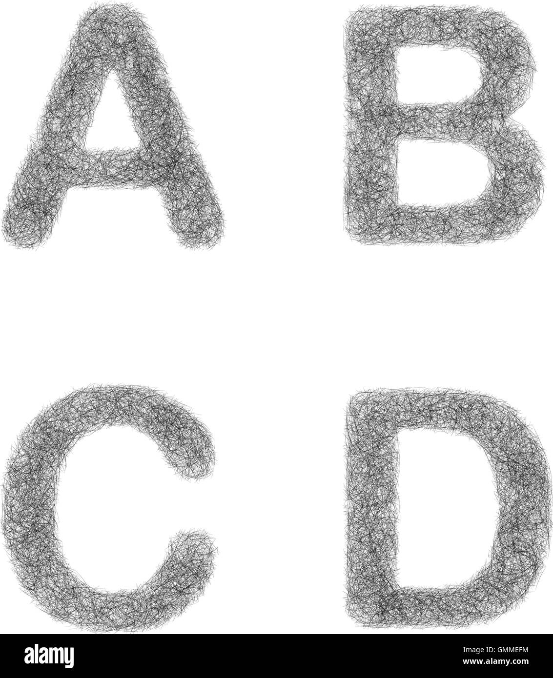 Letter a b c d Black and White Stock Photos & Images - Alamy