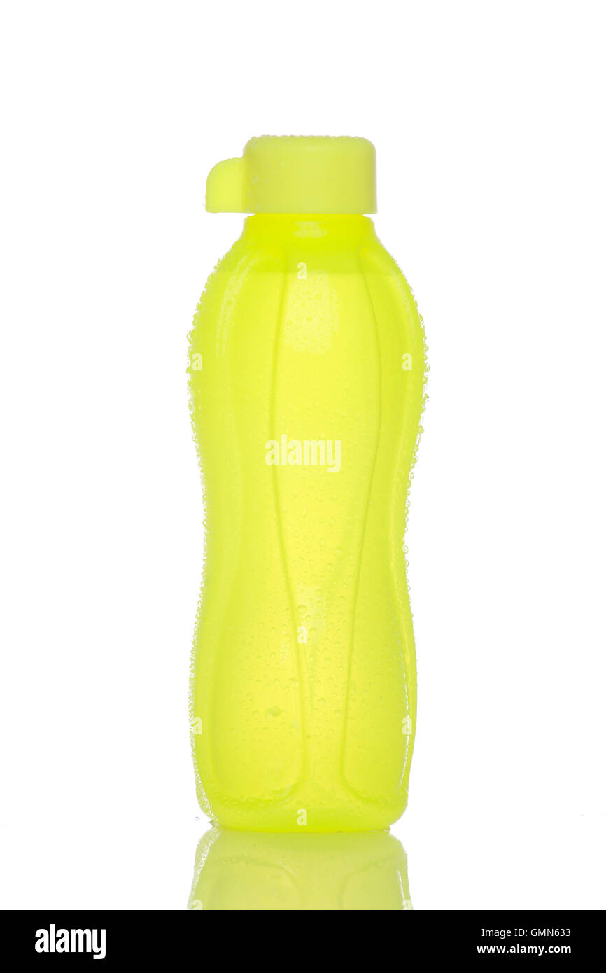 green drinking water bottle isolated in white background Stock Photo ...
