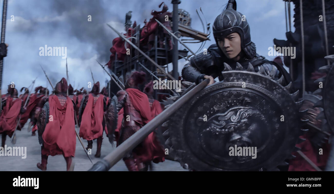 THE GREAT WALL 2016 Legendary East film with Lu Han Stock Photo