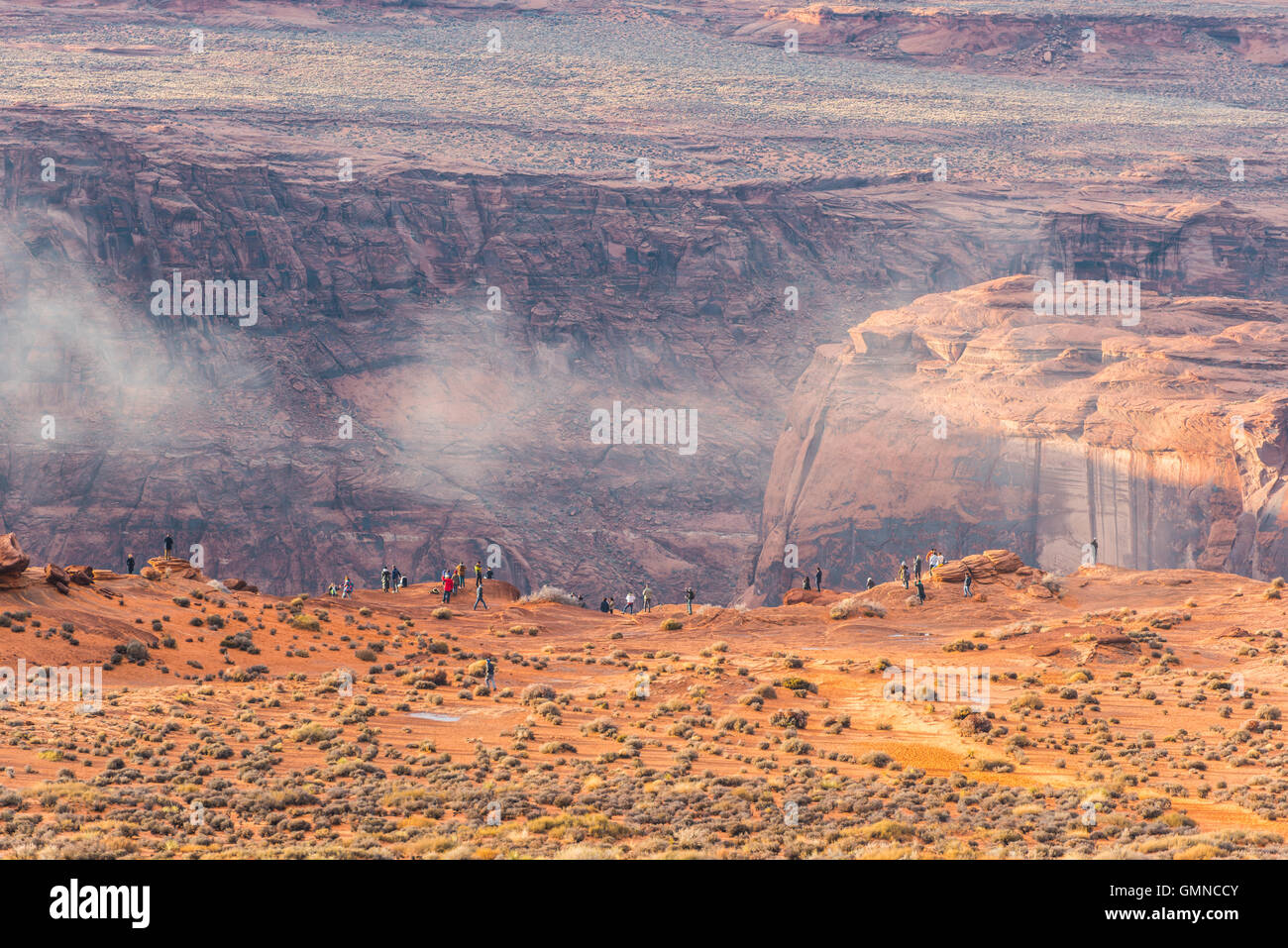 Arizona Horseshoe Bend meander of Colorado River in Glen Canyon Stock Photo