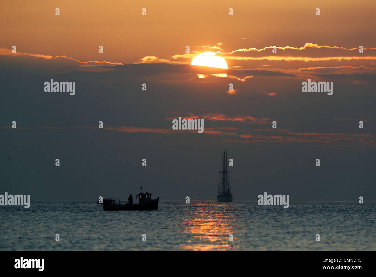 The Kapitan Borchardt tall ship heads to Blyth past Whitley Bay for the