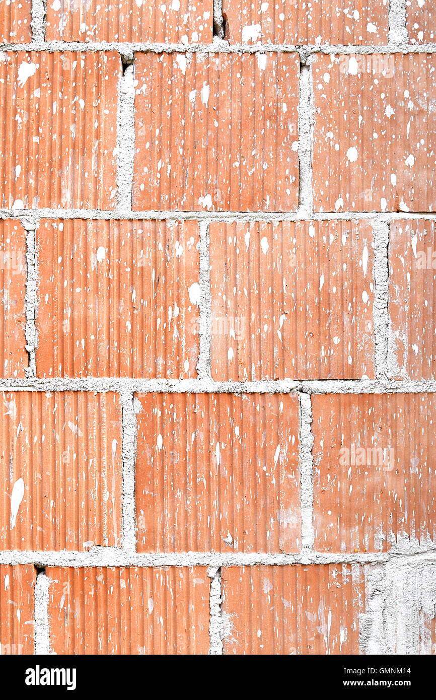 Full frame shot of orange brick wall background Stock Photo