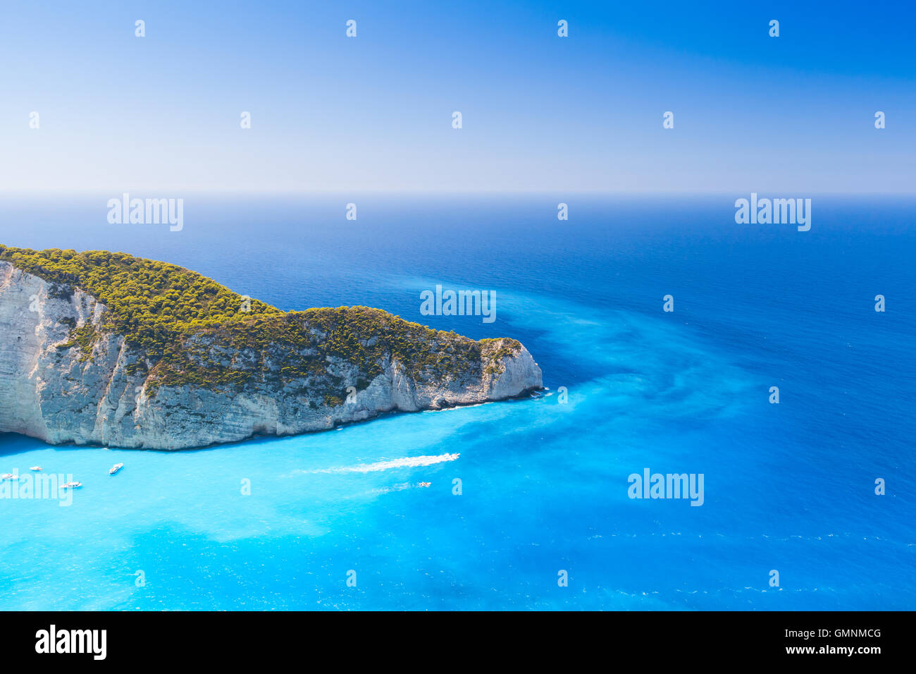 Navagio Bay. The most famous landmark of Greek island Zakynthos in the Ionian Sea Stock Photo