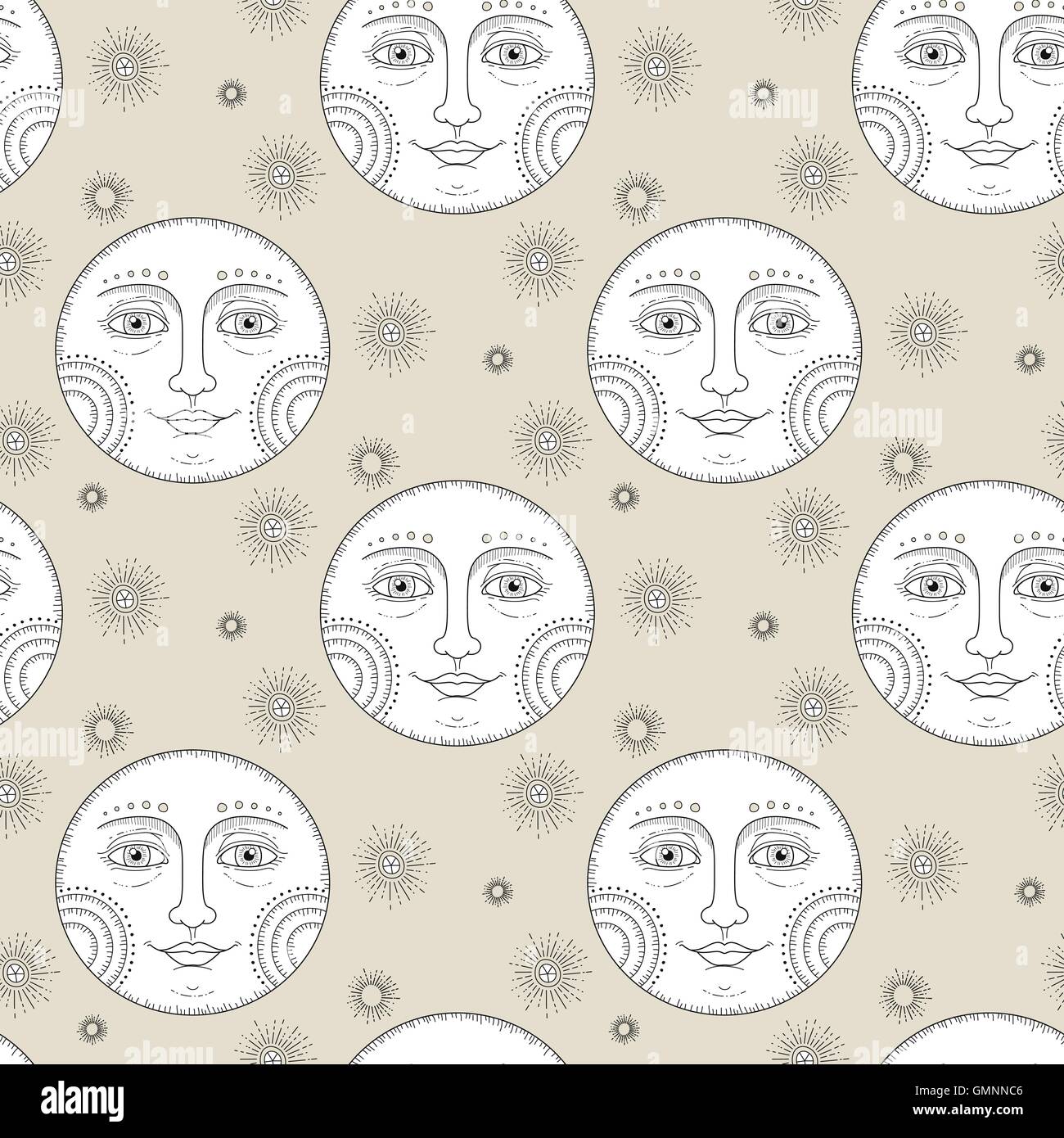 Set Moon Pattern Elegant moon hi-res stock photography and images - Alamy