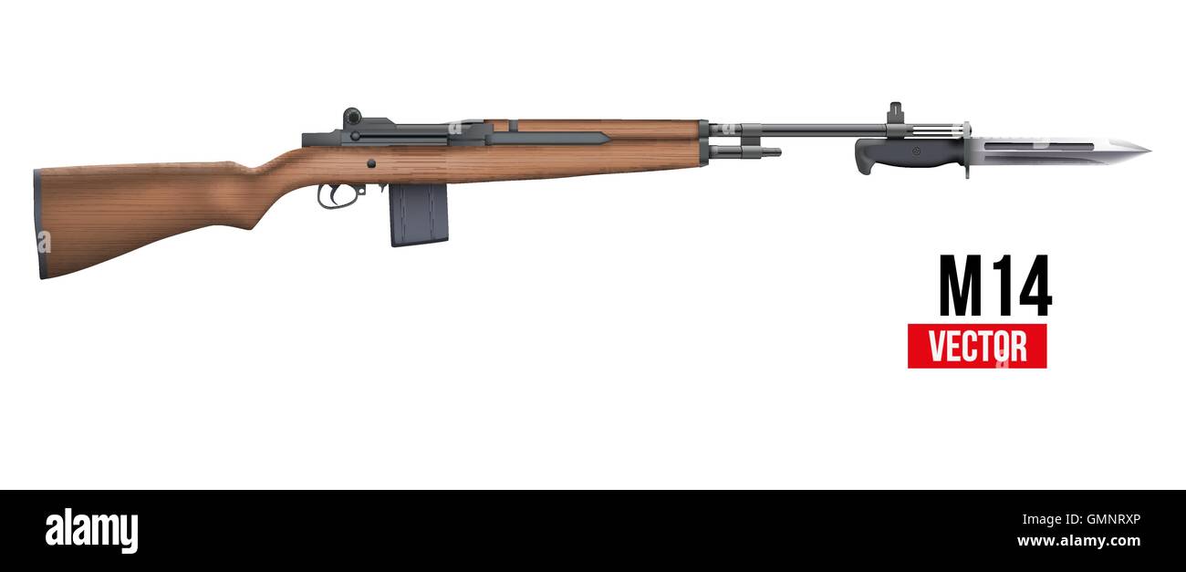 M14 rifle Vector Stock Vector