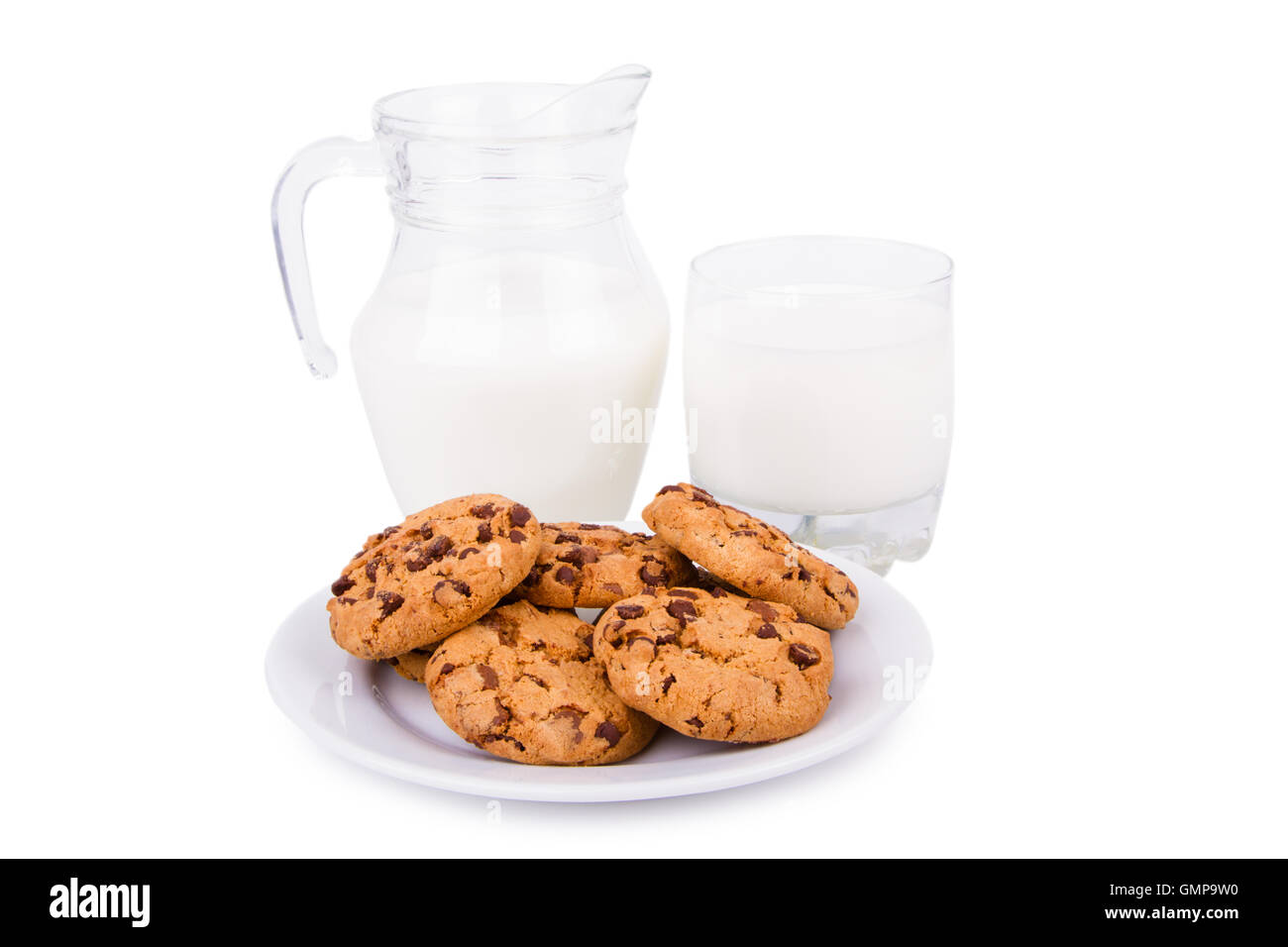 Christmas cookies glass milk Cut Out Stock Images & Pictures