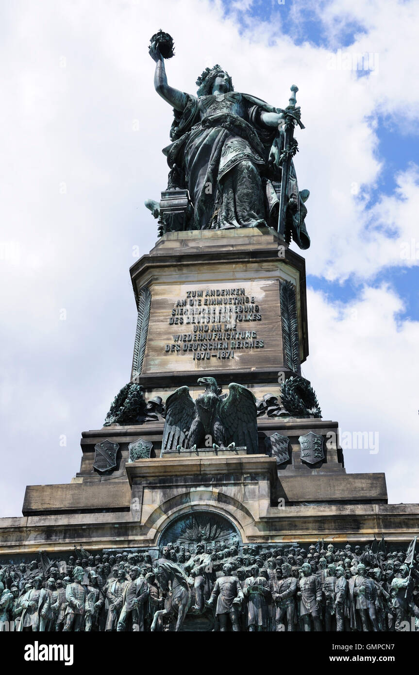 Statue germania niederwalddenkmal niederwald monument hires stock