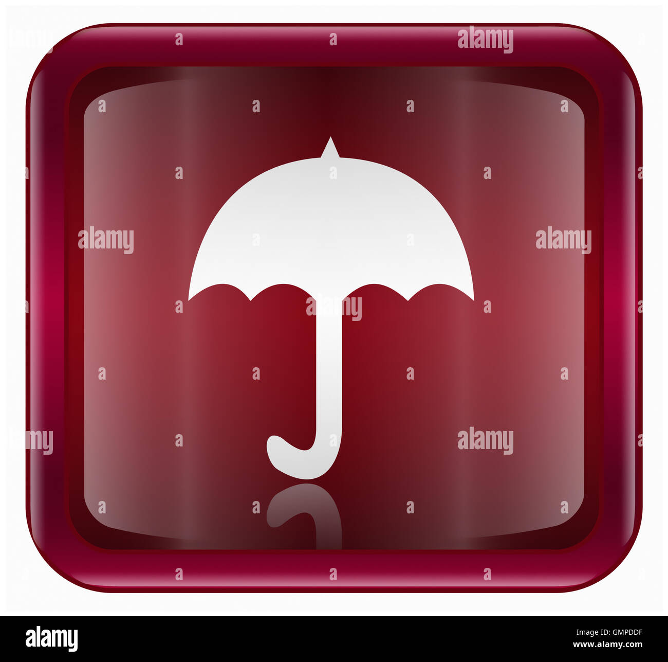 Umbrella icon dark red, isolated on white background Stock Photo Alamy