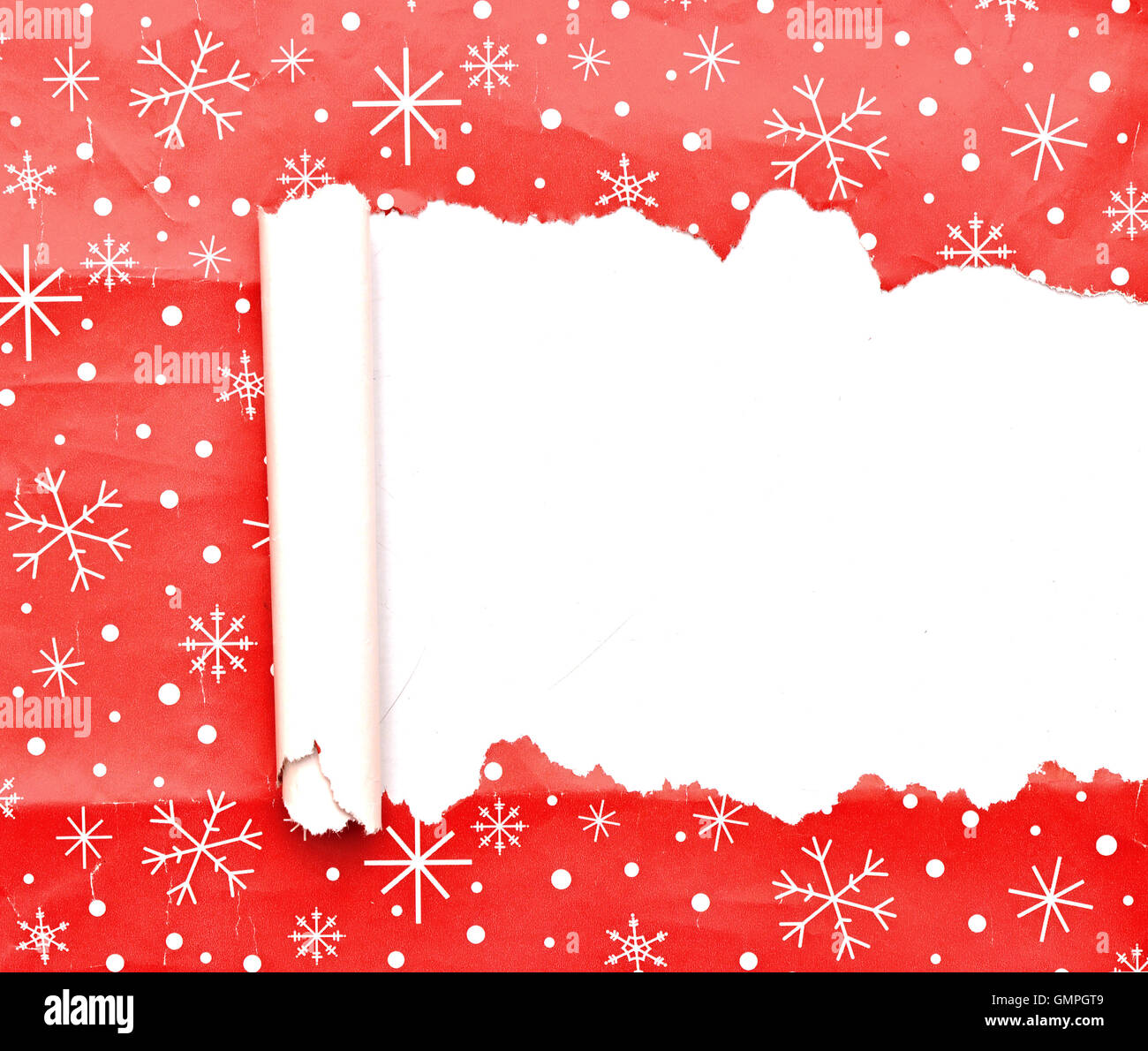 torn Christmas decorative paper Stock Photo Alamy